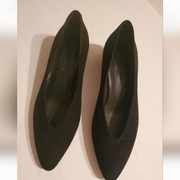 Everlane Black Leather Suede V Heel Pump 7.5 - Picture 5 of 13